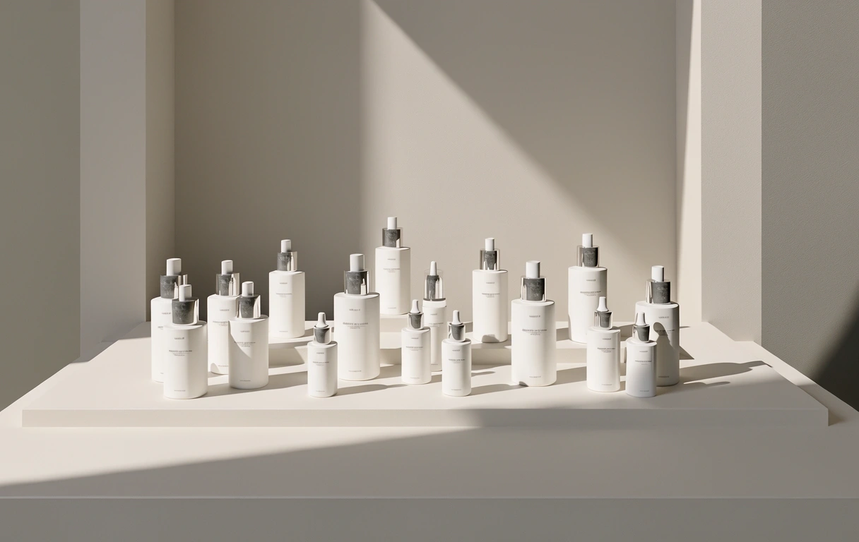 Skin care rejuvenation products on display